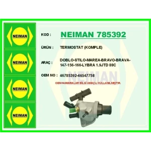 TERMOSTAT (KOMPLE) DOBLO-STILO-MAREA-BRAVO-BRAVA-147-156-166-LYBRA 1.9JTD 88C