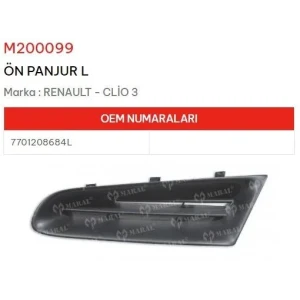 ÖN PANJUR SOL CLİO III