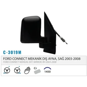 DIŞ DİKİZ AYNASI MEKANİK ÇİFT CAM SAĞ CONNECT 02-0 8 M003.3019
