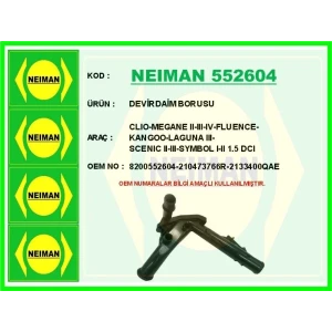 DEVİRDAİM BORUSU CLIO-MEGANE II-III-IV-FLUENCE-KANGOO-LAGUNA III-SCENIC II-III-SYMBOL I-II 1.5 DCI