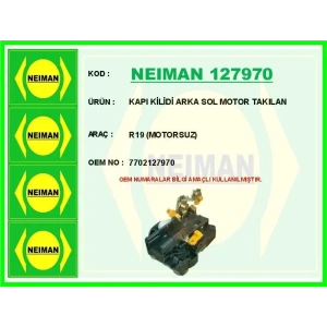 KAPI KİLİDİ ARKA SOL MOTOR TAKILAN R19 (MOTORSUZ)