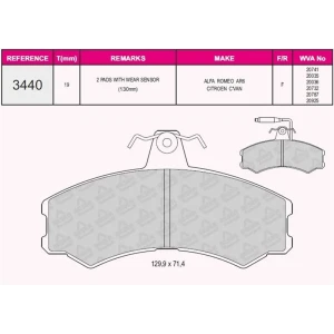 FREN BALATASI ÖN CITROËN C 22 1.8-2.5D/TD 81-91 20741