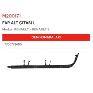 FAR ALTI ÇITASI SOL R9 R11