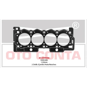 SİLİNDİR KAPAK CONTASI 106 206 C3 XSARA 1.4 2 DELIK 106 206 C3 XSARA 1.4 SİLİNDİR KAPAK CONTASI 2 DELIK 1.50 MM KFX-KFV TU3JP 0209.W6