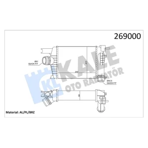 INTERCOOLER CLIO IV DIESEEL KALE-050CAC060-269000 351319200663 96479 CI498000S