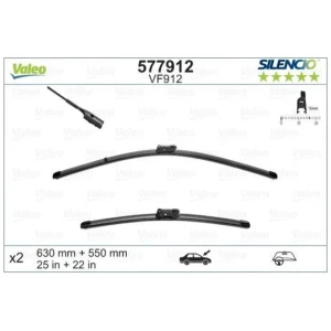 SİLENCİO X-TRM FLAT BLADE (MUZ TİPİ) SİLECEK (X2) (630+550 MM) VW TİGUAN II