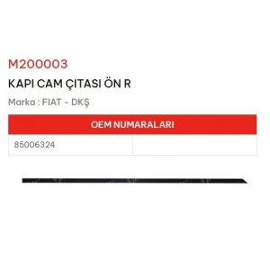 KAPI CAM ÇITASI ÖN SAĞ DKŞ