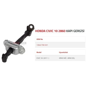 KAPI GERGİSİ CIVIC 10 ARKA 2017 -