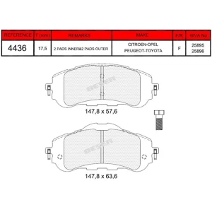 FREN BALATASI ÖN CITROEN BERLINGO II - BERLINGI III / OPEL ASTRA L - COMBO E / PEUGEOT 308 II -308 III-308 SW -PARTNER III-RIFTER / TOYOTA PROACE II CITY / VAUXHALL ASTRA MK VIII -COMBO MK IV 2013 SONRASI ÖN DİSK BALATASI 13- 25895-25896