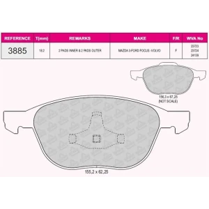 FREN BALATASI ÖN MAZDA 3 - FORD FOCUS – C MAX - VOLVO S40-S60 03- 23723