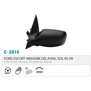 DIŞ DİKİZ AYNASI MEKANİK SOL ESCORT 95-01 M003.301 4