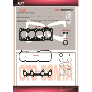 MOTOR TAKIM CONTA ÜST GRANDE PUNTO 1.400CC 8V PUNTO GRANDE PUNTO 1.400CC 8V ÜST TAKIM KEÇELI 199 A7.000-350 A1.000-FP4 71740655