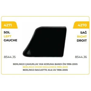 ÖN ÇAMURLUK BANDI SOL 1996-2005 PEUGEOT PARTNER