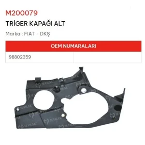 TRIGER EKSANTRIK KAPAĞI ALT SLX TEMPRA