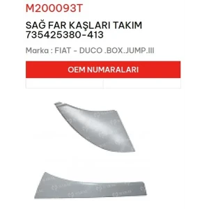 FAR ÇITASI SAĞ TAKIM DUCATO III BOXER JUMPER III