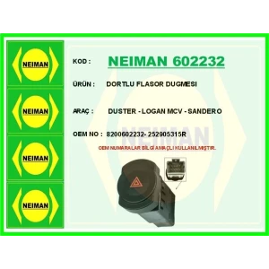 DORTLU FLASOR DUGMESI DUSTER - LOGAN MCV - SANDERO