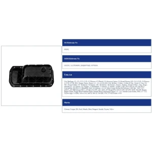 YAĞ KARTERİ DIZEL PEUGEOT 1.4 HDI 1.6 HDİ