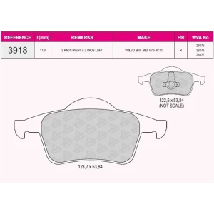 FREN BALATASI ÖN VOLVO S80 2.0 – S60 2.0 T 99-06 23075