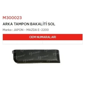 ARKA TAMPON BAKALİTİ SOL MAZDA E-2200