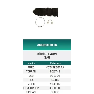 DİREKSİYON KÖRÜĞÜ V-347 DİREKSİYON KÖRÜK TAKIMI SAĞ < 2005
