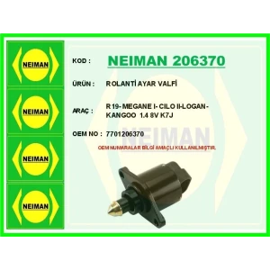 ROLANTİ AYAR VALFİ R19- MEGANE I- CILO II-LOGAN-KANGOO 1.4 8V K7J