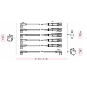 BUJI KABLOSU AUDI 80 90 100 200 COUPE CABRIO A6 2. (AAU267)