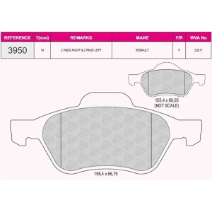 FREN BALATASI ÖN RENAULT MEGANE II – LAGUNA 08- 23217