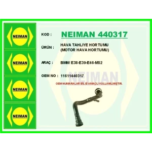 HAVA TAHLIYE HORTUMU (MOTOR HAVA HORTUMU) BMW E38-E39-E46-M52