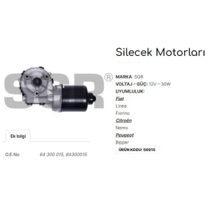 SİLECEK MOTORU LINEA - FIORINO - CITROEN NEMO - PEUGEOT BIPPER 64300015