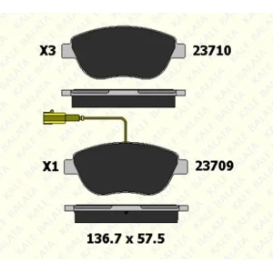 FREN BALATASI ÖN FIAT BRAVO II DOBLO DOBLO CARGO PRATICO IDEA LINEA STILO 23710 192 05 ANS KD13 2371019205ANSKD13 TEK FİŞLİ