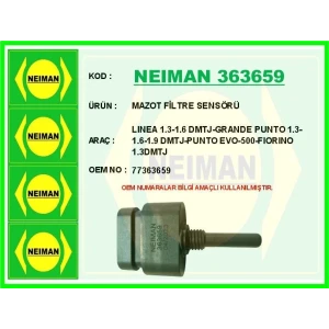 MAZOT FİLTRE SENSÖRÜ LINEA 1.3-1.6 DMTJ-GRANDE PUNTO 1.3-1.6-1.9 DMTJ-PUNTO EVO-500-FIORINO 1.3DMTJ