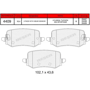 FREN BALATASI ARKA HYUNDAI TUCSON (NX4E,NX4A) 2020 SONRASI - KIA SPORTAGE V (NQ5) 2020- 26487-26488-26489