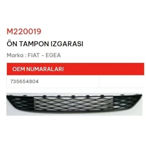 ÖN TAMPON IZGARASI EGEA