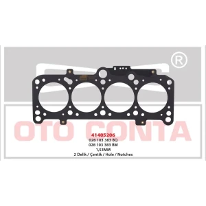 SİLİNDİR KAPAK CONTASI GOLF III PASSAT AUDI 1.9 TDI 2 DELIK GOLF III PASSAT AUDI 1.9 TDI S.K.C MLS 2 DELIK 1.53MM AFN 1Z AAF AEY AVG 028 103 383 BQ 028 103 383 BM