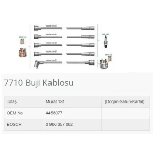 BUJI KABLOSU + BOBIN KABLOSU BUJI KABLOSU DKS DÜZ MOTOR-M131