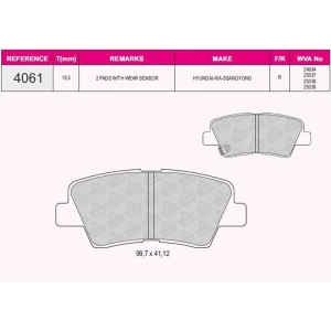 FREN BALATASI ARKA HYUNDAI ACCENT BLUE 10- 24934