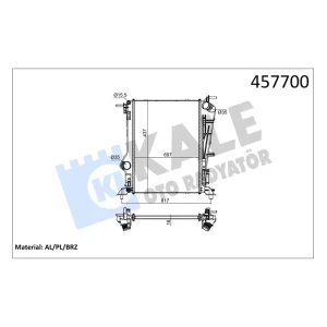 RADYATOR RENAULT MEGANE IV 1.5 BLUE DCI (EURO VI) [BRAZING] [697X437,4X16]