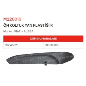 KOLTUK YAN PLASTİĞİ ÖN SAĞ ALBEA
