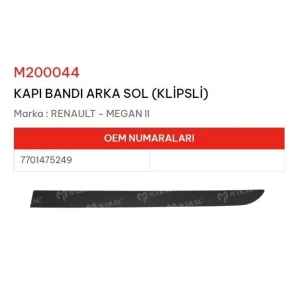 KAPI BANDI ARKA SOL MEGANE II
