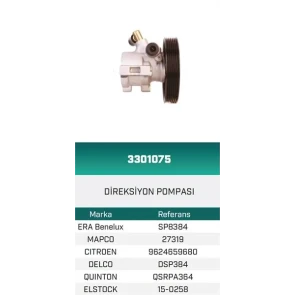 DİREKSİYON POMPASI HİDROLİK 406 1.8 16V HATTAT/HEMA