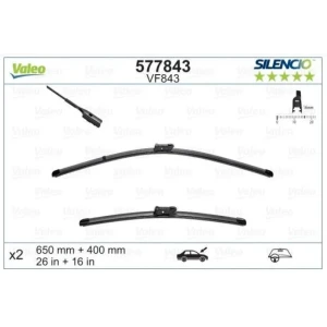 SİLENCİO X-TRM FLAT BLADE (MUZ TİPİ) SİLECEK VM843 (X2) (650+440 MM) SEAT LEON 3