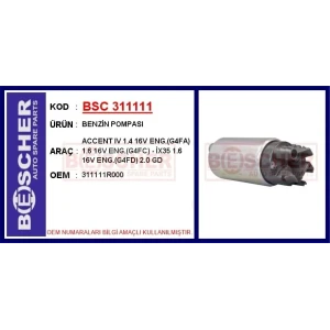 ACCENT IV 1.4 16V ENG.(G4FA) 1.6 16V ENG.(G4FC) - İX35 1.6 16V ENG.(G4FD) 2.0 GD