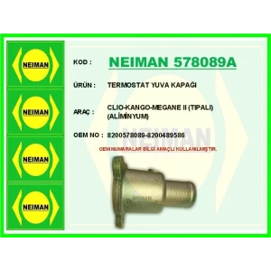 TERMOSTAT YUVA KAPAĞI CLIO-KANGO-MEGANE II (TIPALI) (ALİMİNYUM)