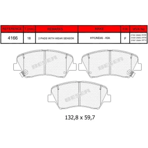 FREN BALATASI ÖN HYUNDAI İ30 – KIA CEED 11- 25708
