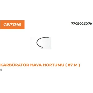 KARBÜRATÖR HAVA HORTUMU ( 87 M ) RENAULT RENAULT 9