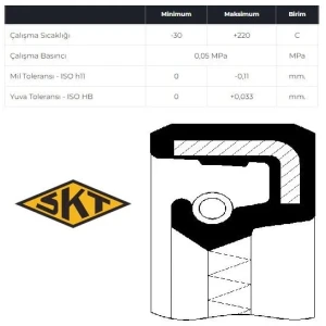 VAKUM POMPASI KEÇESİ FORD TRANSİT M-12-2.0 OHC ÖLÇÜ:17X28X7X