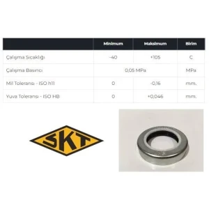 DİFR. AKS SAĞ-SOL ÇIKIŞ KEÇESİ RENAULT 12 TOROS ÖLÇÜ:36X54X11X
