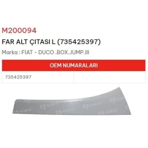 FAR ALT ÇITASI SOL 735425397 DUCATO BOXER JUMP III