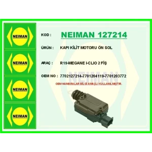 KAPI KİLİT MOTORU ÖN SOL R19-MEGANE I-CLIO 5 FİŞ