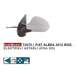 DIŞ DİKİZ AYNASI SOL ELEKTRİKLİ ASTARLI ALBEA II